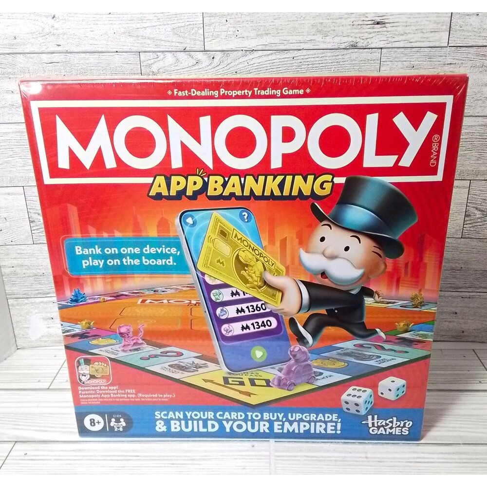 Hasbro Monopoly App Banking Board Game App-Enabled 8+ G1424